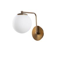aplique de pared oro con esfera de cristal opal