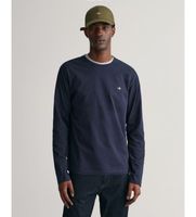 gant para hombre 2004049 camiseta de manga larga shield marino s casual algodon