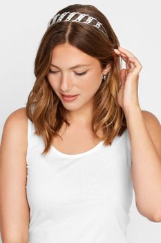 Diadema Strass Plateada