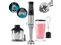 batidora de mano - cecotec katana 15 chop g 1500 w 21 velocidades tecnologia perreomove cuchillas 4 hojas funcion turbo vaso 800ml grey