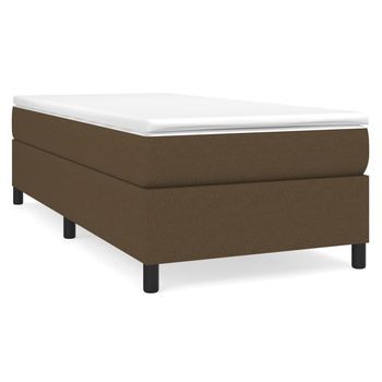 Cama Tapizada 203x80x35 Cm Tejido (100 % Poliéster), Contrachapado Y Madera Tratada - Marrón