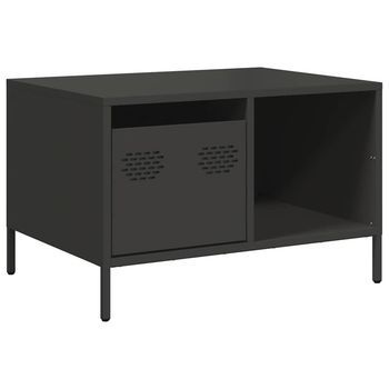 Mesa De Centro 68x50x43,5 Cm Acero Laminado En Frío - Negro