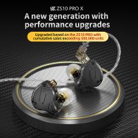 kz zs10 pro x 4ba 1dd auriculares intrauditivos hibridos con controlador dinamico de 10 mm cable desmontable de 075 mm y 2 pines carcasa metalica auriculares hifi para videojuegos y audiofilos