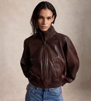 polo ralph lauren para mujer 211a93148001 chaqueta de aviador de piel marron xs casual