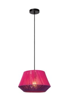 Lámpara colgante de algodón 1xe27, rosa