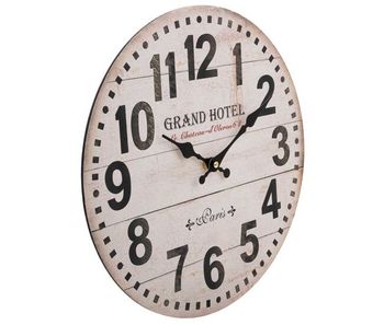 Reloj de pared de madera blanco