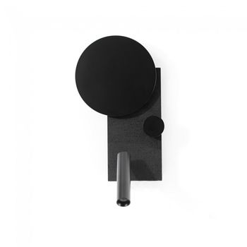 Aplique led con lector klee derecho negro (10+3w)
