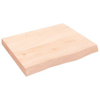 Encimera De Baño | Mueble De Baño Madera Maciza Sin Tratar 60x50x(2-6) Cm