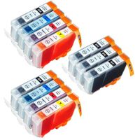 compatible multipack canon pixma mp750 printer ink cartridges 11 pack -4705a002