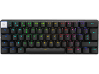 teclado gaming - logitech g pro x 60 inalambrico lightspeed-bluetooth rgb lightsync interruptores opticos teclas pbt-personalizables pc negro