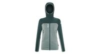 forro polar mijo fusion grid hoodie verde mujer