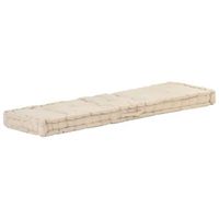 cojin de suelo de palet colchon de suelo de algodon 120x40x7 cm beige dec021813