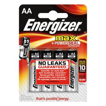 Energizer Max Powerseal Pilas Alcalinas AA LR6 4 Unidades