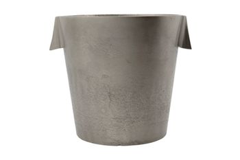Cubo de aluminio gris para champán