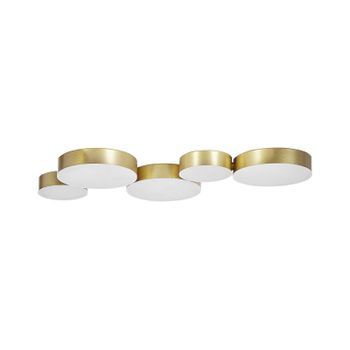 Lámpara De Techo Led De Metal Dorado 5 Luces Moderno Glamour Decoración Luga