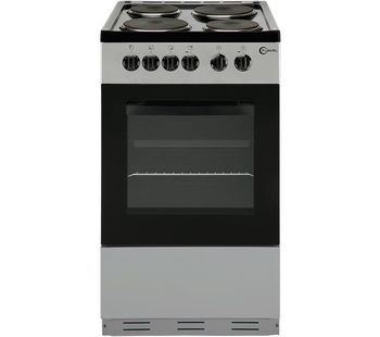 FLAVEL FSBE50S 50 cm Electric Solid Plate Cooker - Silver & Black, Silver
