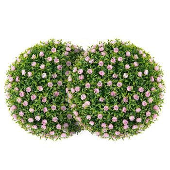 Juego De 2 Bolas De Boj, Bolas Decorativas Resistentes A Los Rayos Uv, Planta Artificial Topiaria, Planta Decorativa, Diámetro 37 Cm