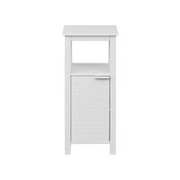 armario de bano con 1 puerta y 1 estante en mdf blanco