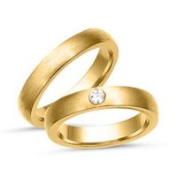 alianzas 8 quilates oro amarillo con diamante