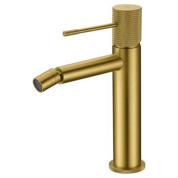 Grifo Monomando Bidet En Latón Con Acabado Oro Cepillado Y Cartucho Cerámico