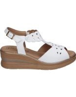 sandalias de piel con cuna para mujer pitillos 10351 blanco 40
