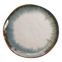 plato de ceramica blanco y azul d26 - juego de 4