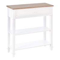 homcom mesa de consola multifuncional para sala pasillo comedor con 2 estantes 1 cajon extraible manija estilo de retro pino madera   aosom espana