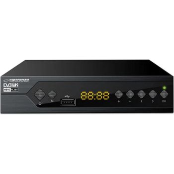 Tuner DVB-T2 Esperanza EV107P HEVC H.265 HDMI SCART USB