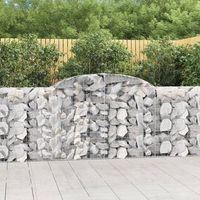 cesta gaviones  gavion para piedras  gavion decorativo forma arco hierro galvanizado 300x30x100120 cm cfw781347