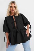 limited collection curve black tie front top mujer curvy y tallas grandes limited collection
