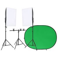 kit de estudio fotografico con iluminacion y fondo vidaxl