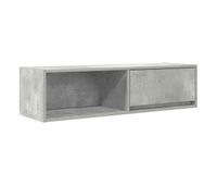 mueble de tv madera contrachapada gris hormigon 100x31x255 cm
