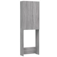 armario de lavadora gris sonoma 64x255x190 cm vidaxl