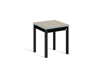 Mesa cocina extensible libro 65(130)x65 cm roble pata negro