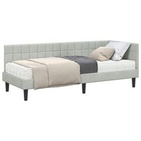 cama individual  cama para adulto  estructura de cama esquina con colchon manual 2 pcs gris claro