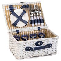 cesta de picnic blanca 40x28x19