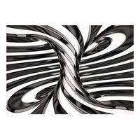 papel pintado 3d - black and white swirl 350x245 cm