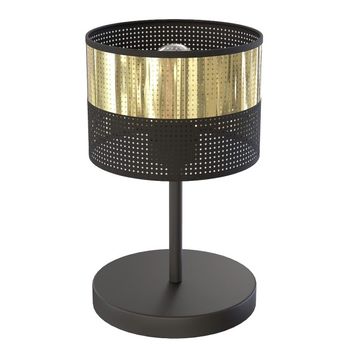 Lámpara de mesa velto negro+ororo