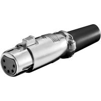 conector xlr 5-pin hembra goobay 11961 negro metalico