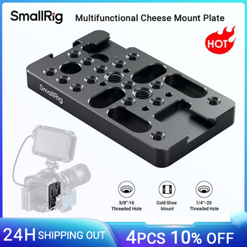 Placa de queso de extensión SmallRig, placa de montaje multifuncional, con orificios roscados de 1/4