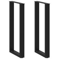 patas para mesa de bar en forma de u 2 unidades color negro 50 x 100-101 cm acero vidaxl