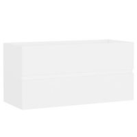 mueble de almacenaje  mueble de lavabo madera de ingenieria blanco 90x385x45 cm
