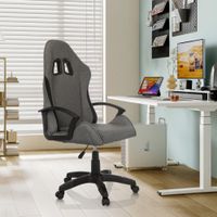 silla gaming tela grisnegro