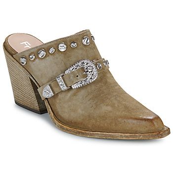 Fru.it Sandalias 8586-944-CUOIO-GREZZO-VELOUR-PLANET para mujer