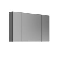 mueble de bano con espejo  - 100 x 16 x 66 cm - gris  antracita