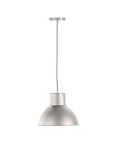 lampara techo metalica plateada