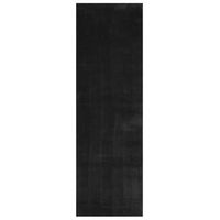 alfombra de pelo corto suave lavable huarte negro 80x250 cm vidaxl