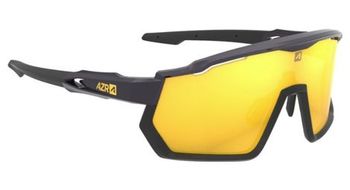 Conjunto de gafas azr pro race rx negras transparentes   lente hidrofobica dorada