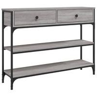 mesa consola madera de ingenieria gris sonoma 100x25x75 cm vidaxl