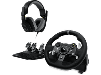 volante - combo logitech g g920  auriculares gaming astro a10 xboxpc force feedback pedales ajustables giro 900 microfono volteable negro